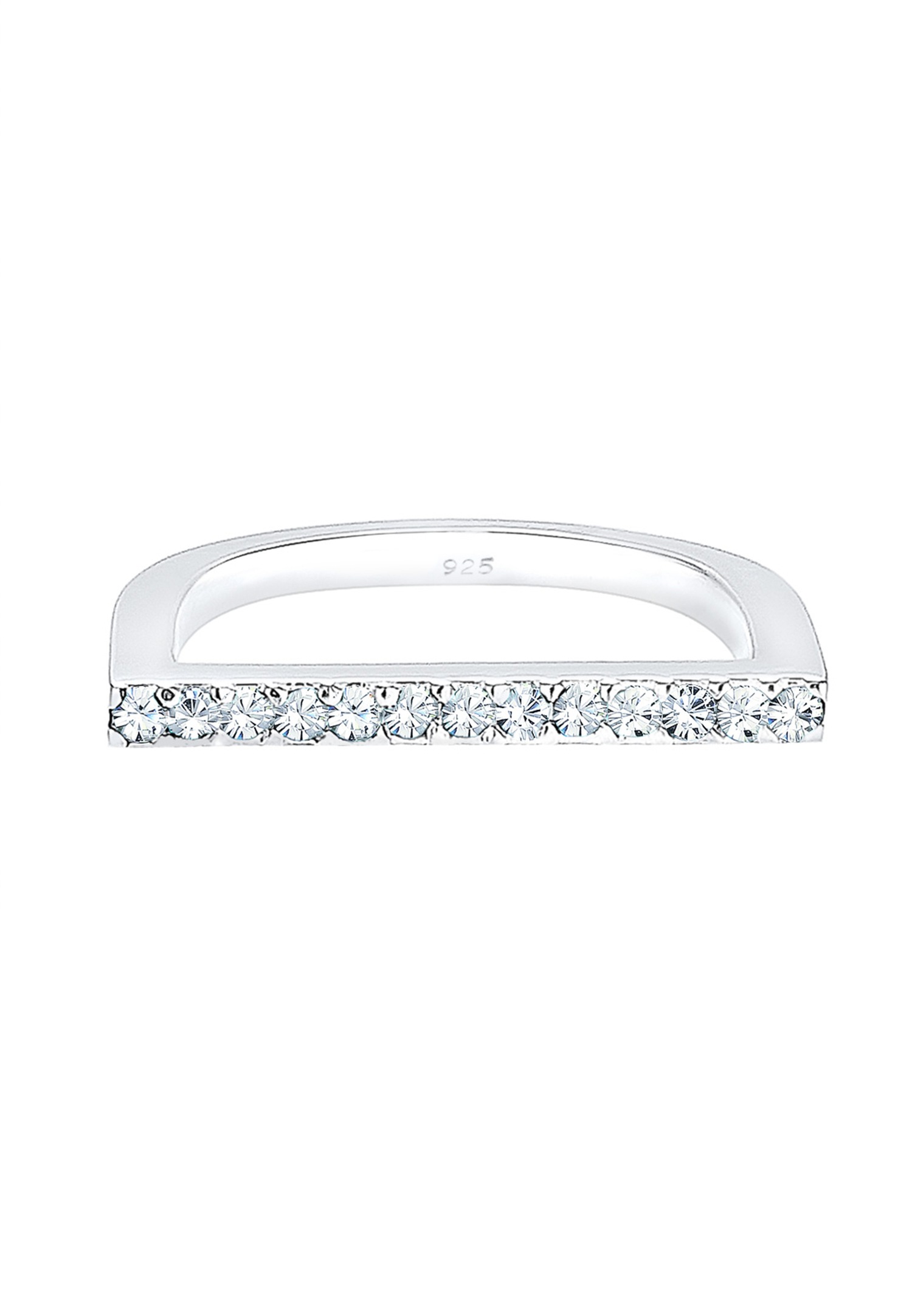 Elli Women's Stacking Geo Crystals in 925 Sterling Silver