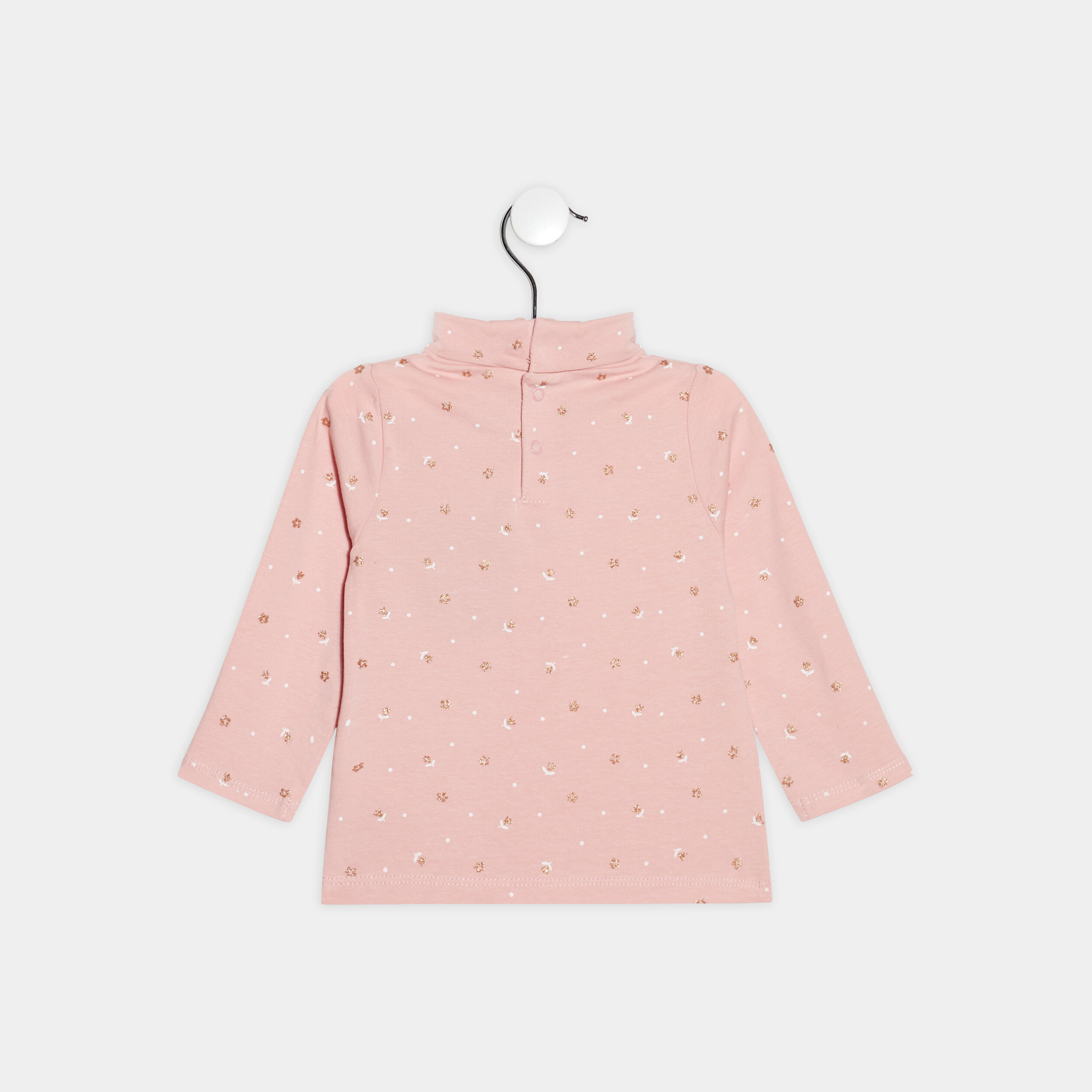 T-shirt manches longues rose pastel bébé fille | La Halle