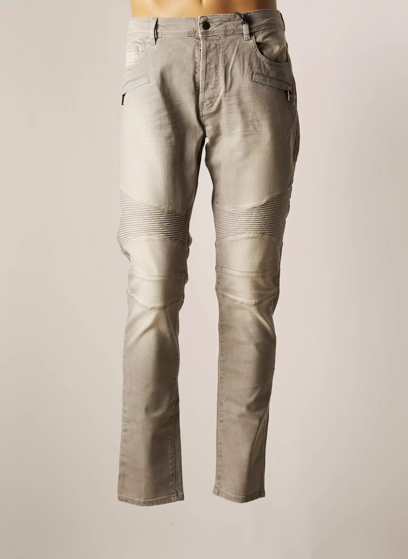 Unique Jeans Coupe Slim Homme couleur gris