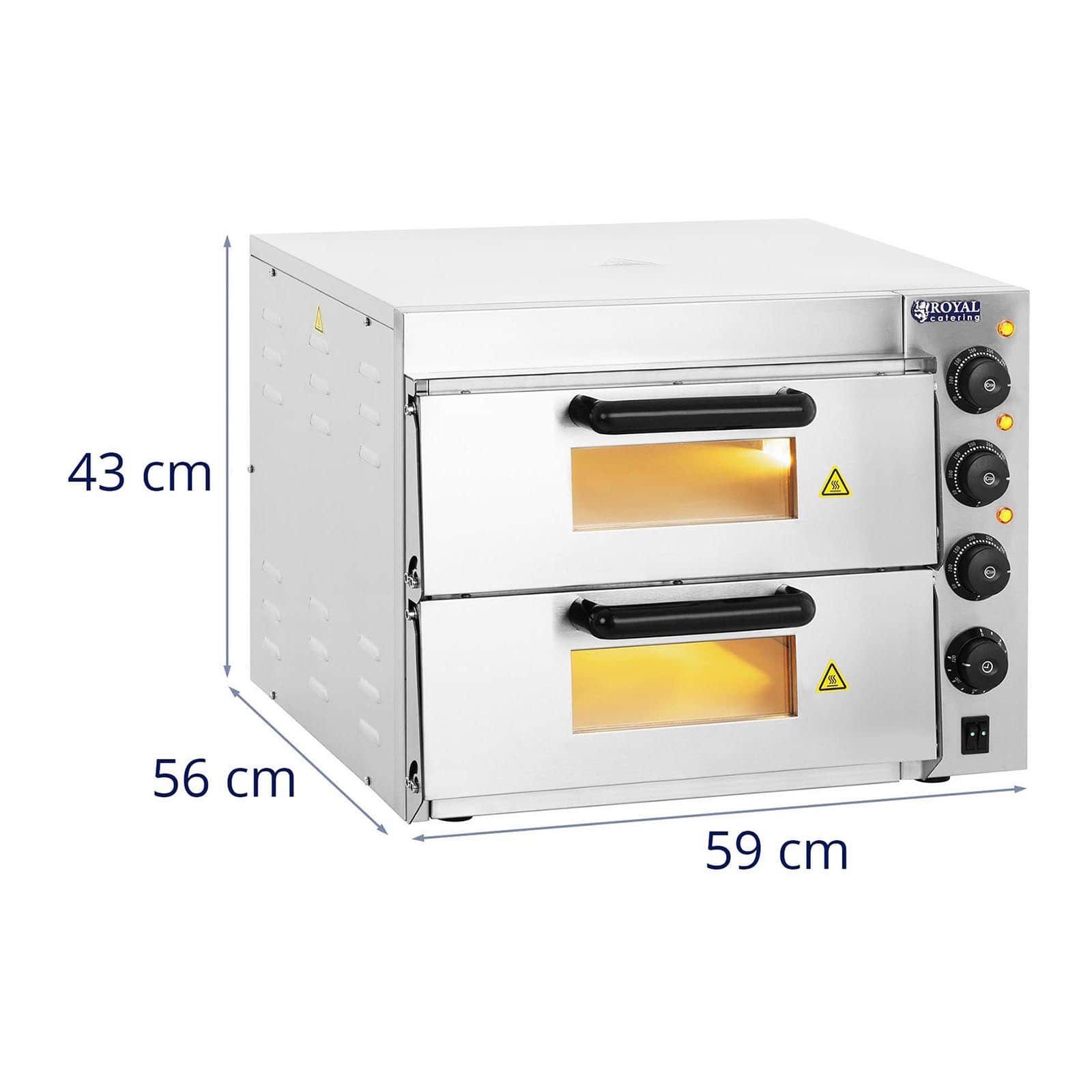 Royal Catering Pizzaofen PIEC DO PIZZY - Pizzaofen - Hochtemperatur-Edelstahl-Pizzabäcker