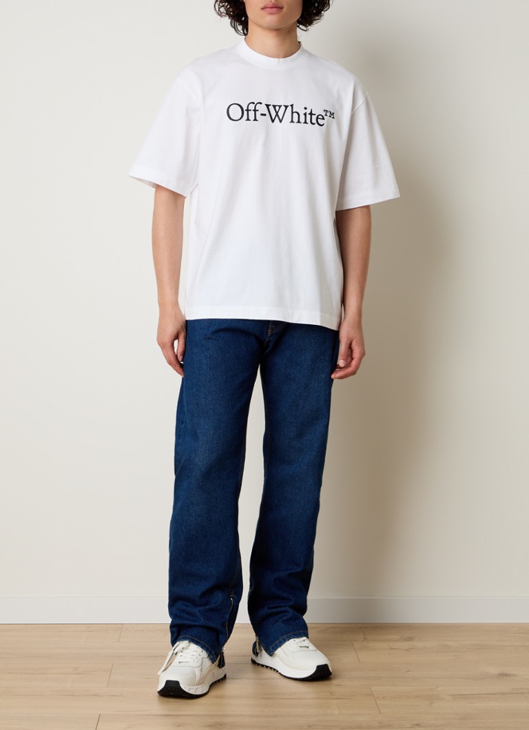T-shirt Off-White Big Bookish Skate con logo stampato