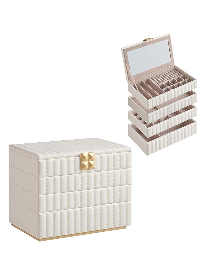 Songmics Schmuckkasten in Weiß - (B)28 x (H)20,5 x (T)17 cm günstig kaufen onesize