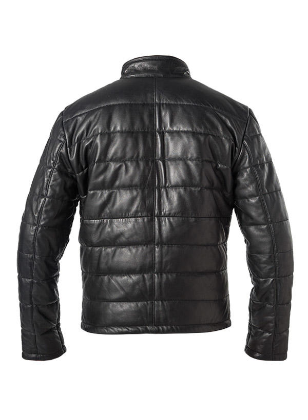 JOOP!, Lederjacke Stepo, Lammnappa wattiert, schwarz