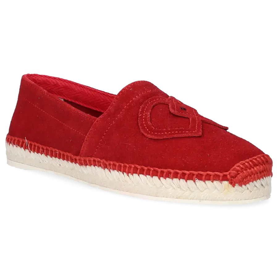 Dsquared2 - Halbschuhe Kalbsleder Veloursleder Logo rot - rot