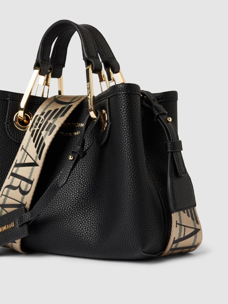 Shopper mit Tragehenkel Modell 'CERVO' in schwarz