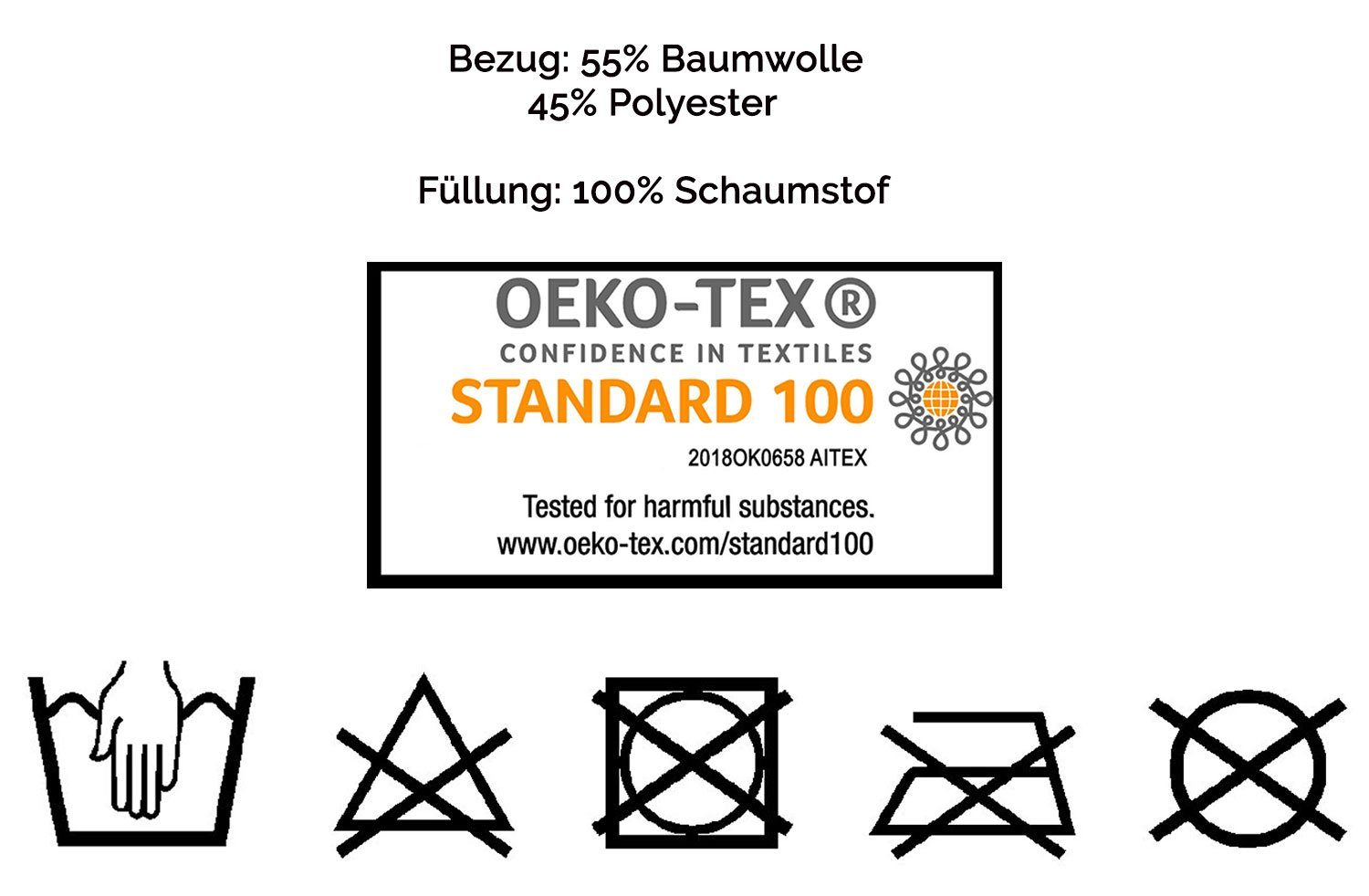Klappmatratze, ZOLLNER, 3-teilig faltbar, Abnehmbarer Bezug, Aufbewahrungstasche, 60 x 120 cm, 55% Baumwolle, 45% Polyester