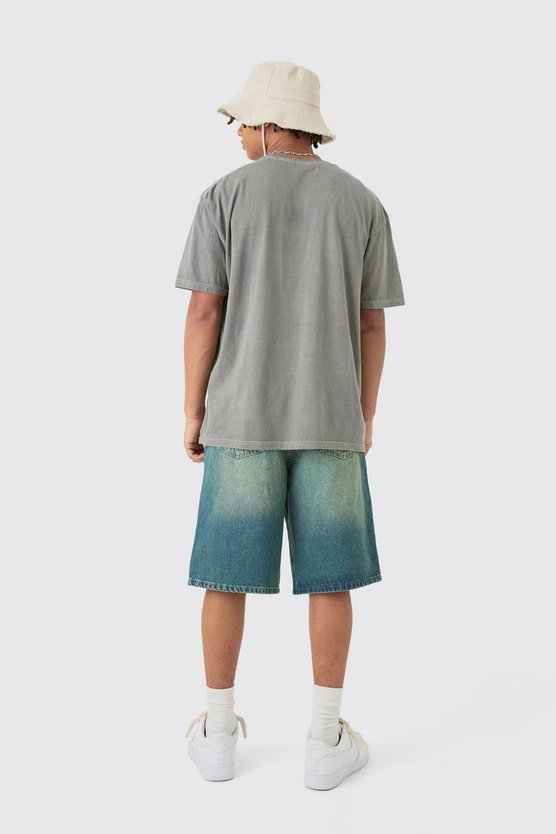 Oversize T-Shirt mit World-Print