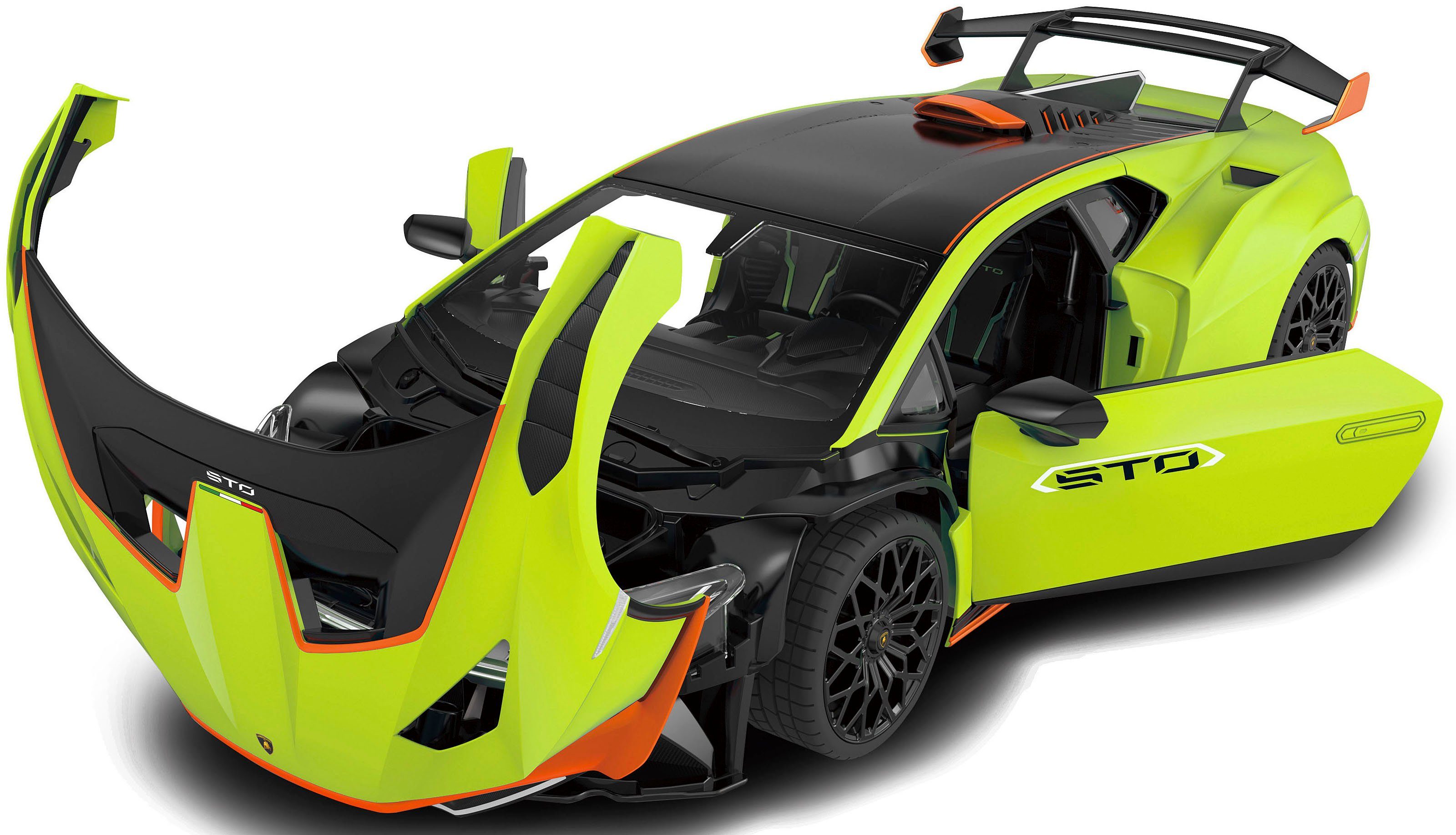 Jamara RC-Auto Deluxe Cars, Lamborghini Huracán STO 1:14, grün - 2,4 GHz, mit LED-Lichtern