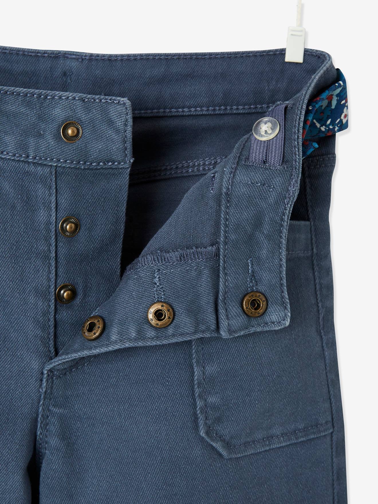 Pantalon large fille coupe 7/8 ème. gris
