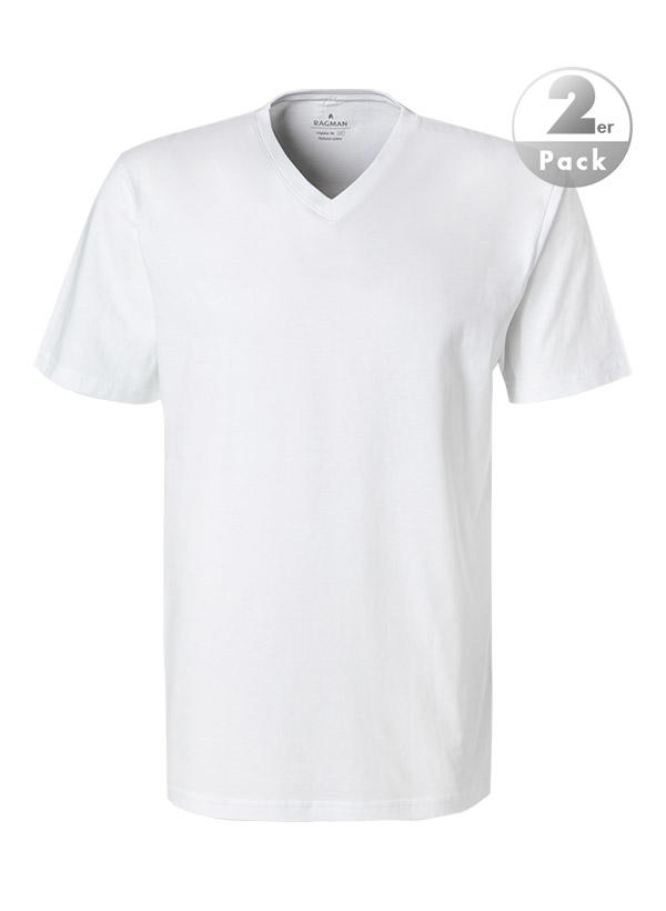 RAGMAN, T-Shirts, Long&Tall, Baumwolle, extralang weiß