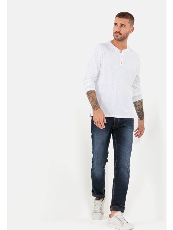 Camel Active Relaxed Fit 5-Pocket Jeans in Blau günstig kaufen