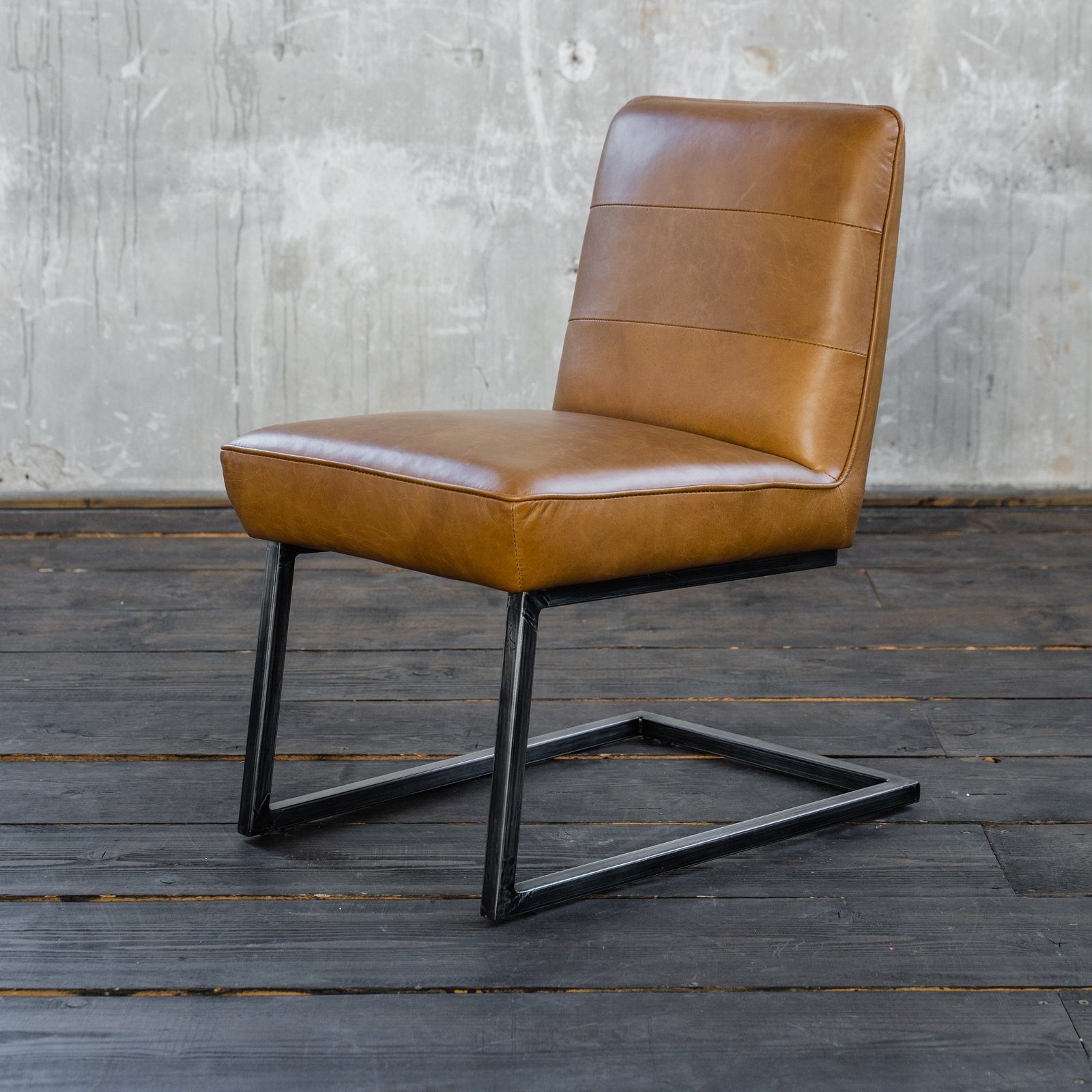 KAWOLA Esszimmerstuhl SALI, Stuhl Freischwinger Leder braun
