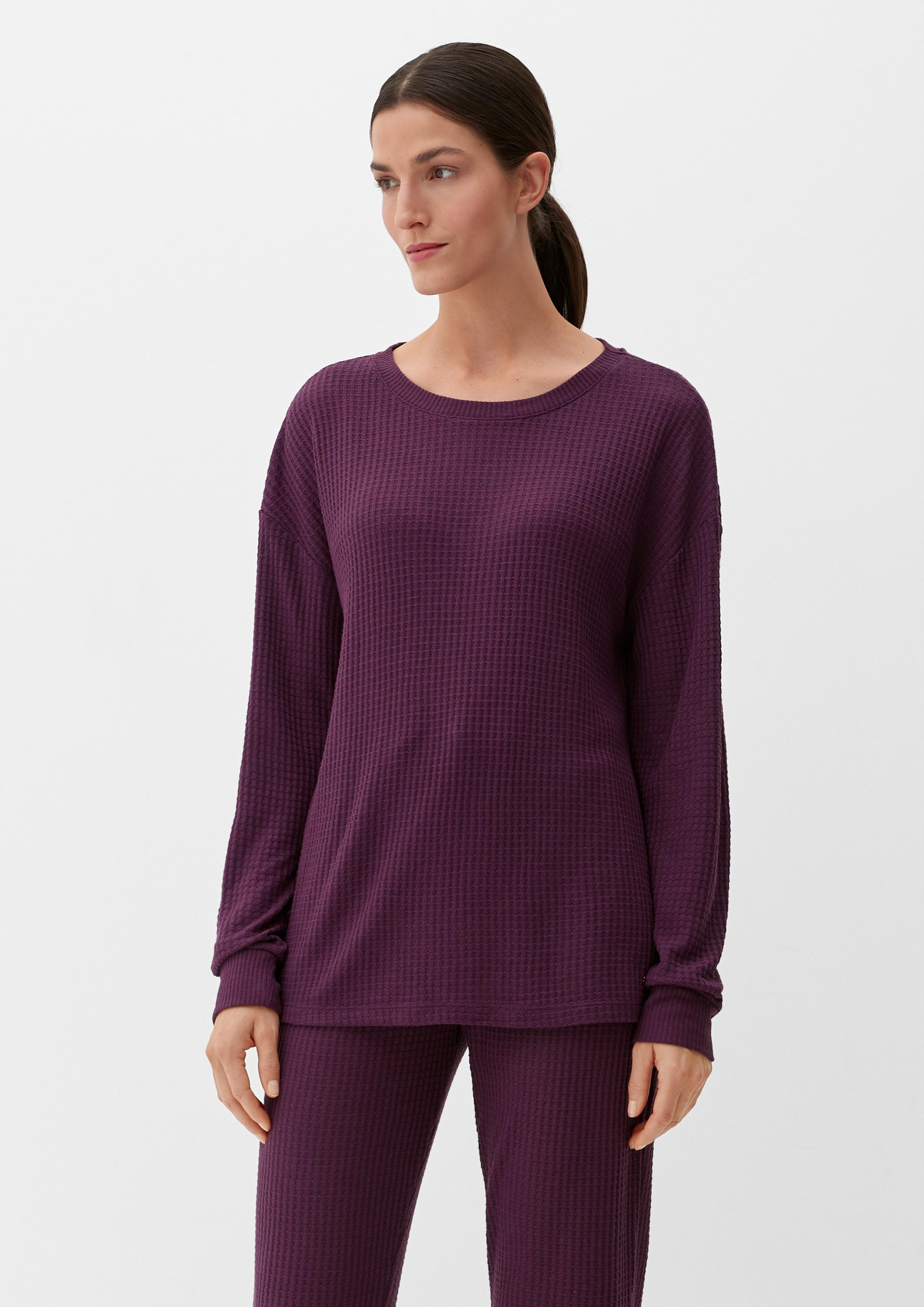 Pyjamaoberteil aus Waffelpiqué  6007792-4900