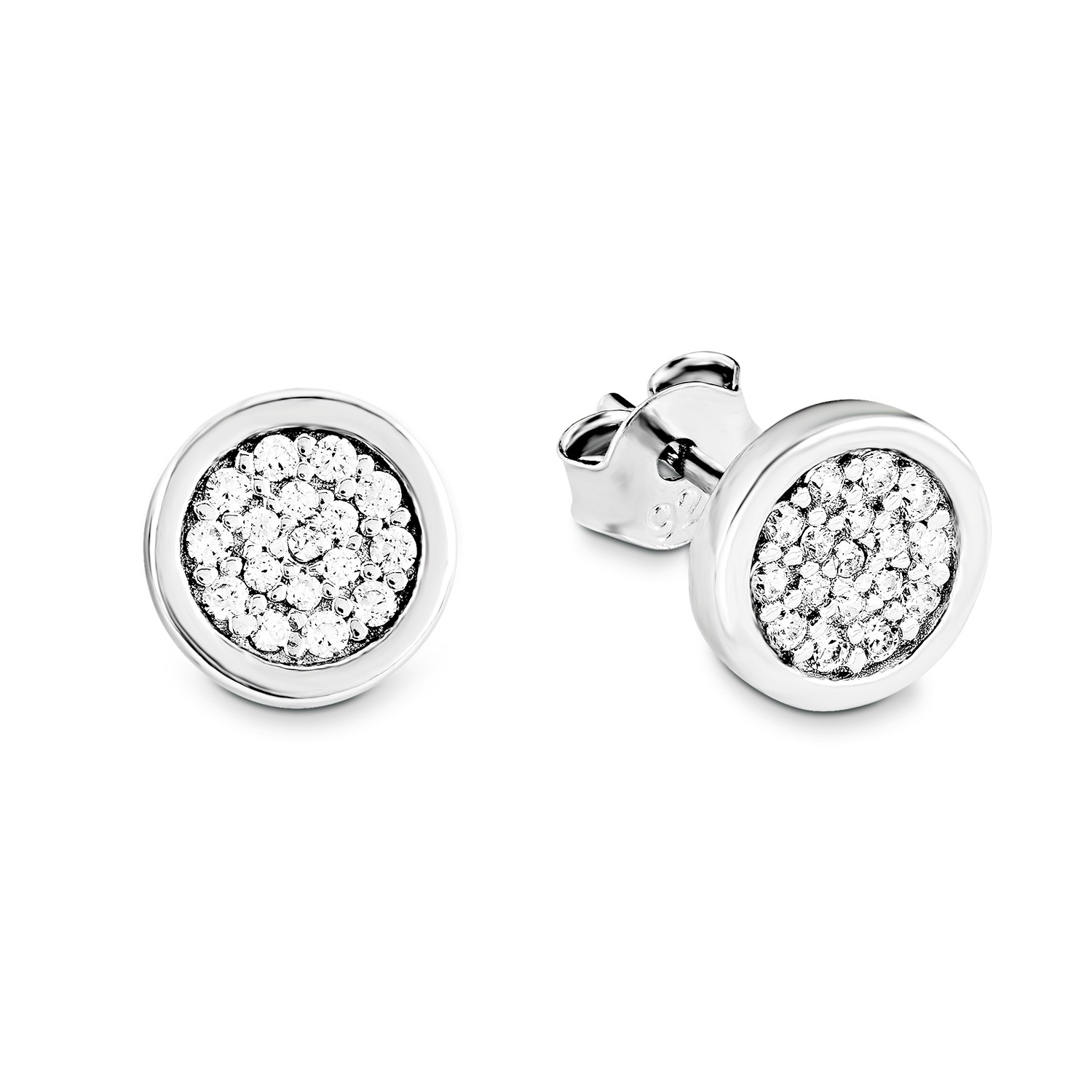 Ohrstecker für Damen. 925 Sterling Silber. Zirkonia synth.