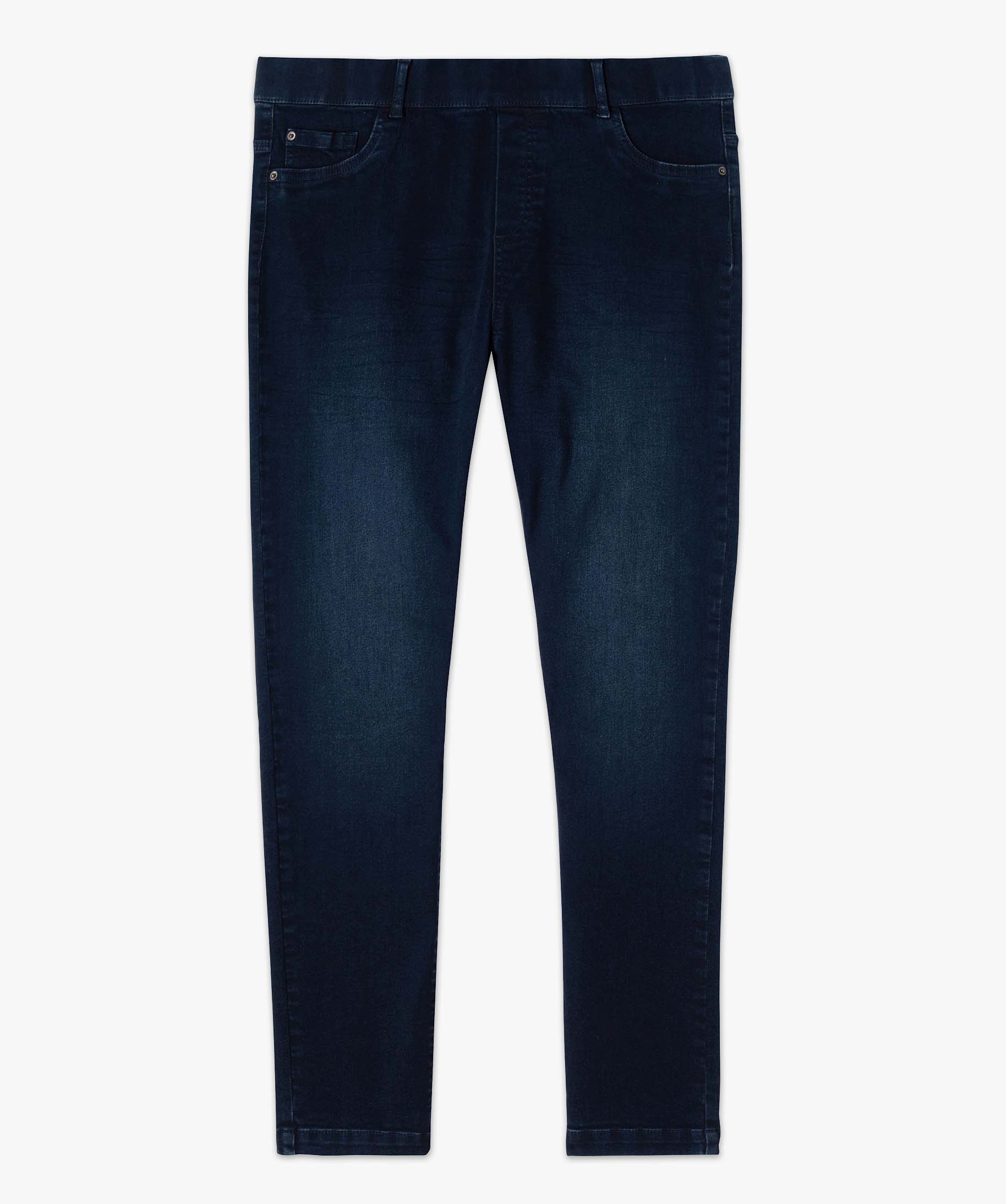 Jegging femme grande taille avec plis sur les hanches brut | GEMO