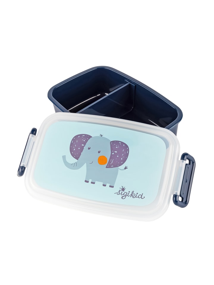 Sigikid Kindergarten-Set Trinkflasche & Brotdose in Blau Elefant günstig kaufen onesize
