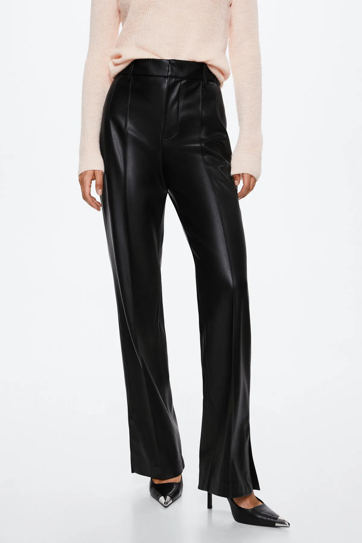 MANGO  Schwarze Damenhose 37035902