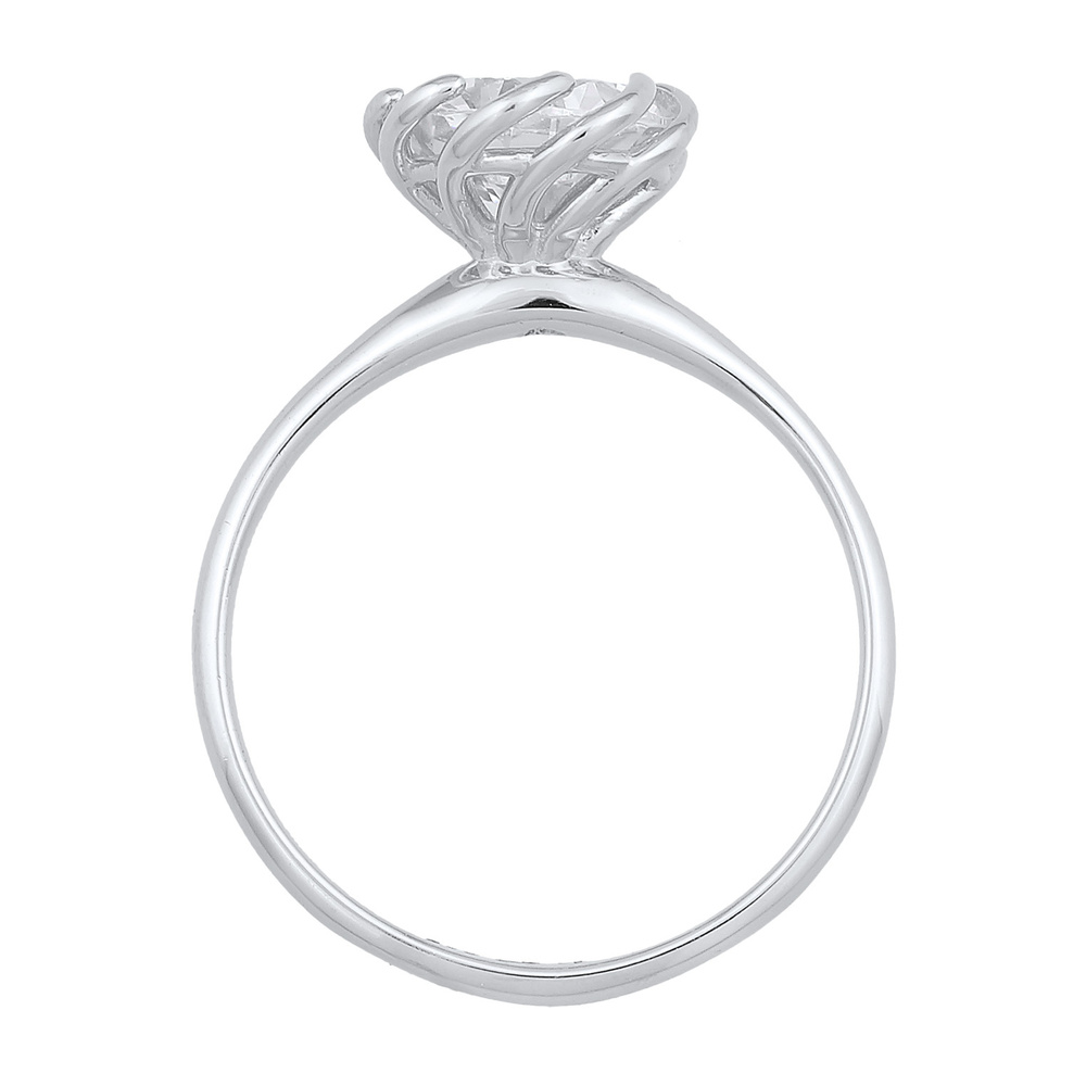 Elli Elli Bague Femmes Bague de fiançailles Solitaire Fleur avec Zirconia en argent st Bague