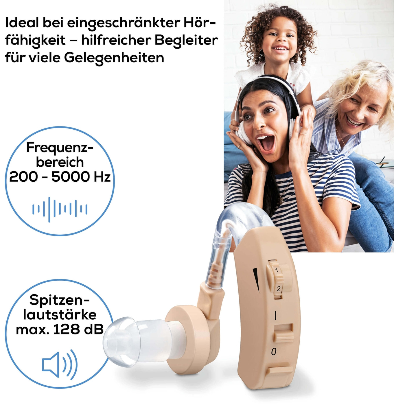 Beurer Hörhilfe HA 20-Ergonomische Hörhilfe mit Anpassung an den Gehörgang