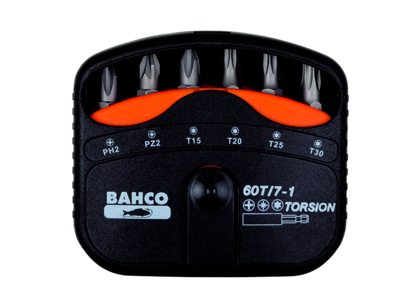 Set di punte a torsione Bahco 60T/7-1 per Phillips, Pozidriv e TORX, 7 pezzi