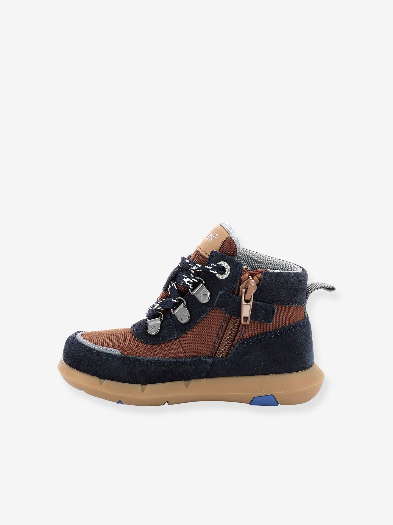 Baskets sneakers garçon Juniby KICKERS® marine marron
