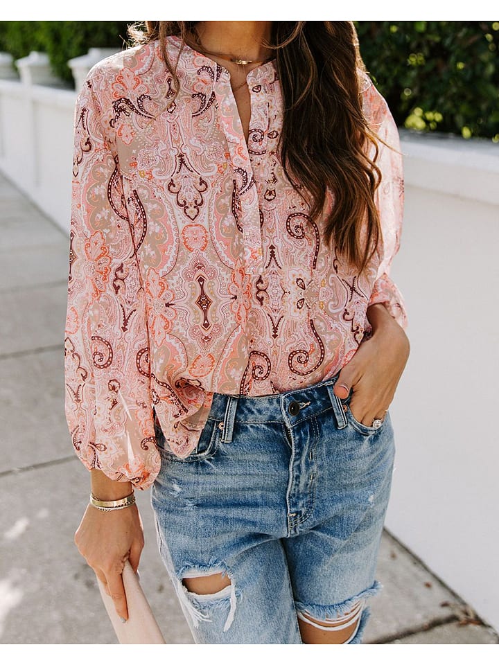 Milan Kiss Bluse in Rosa günstig kaufen
