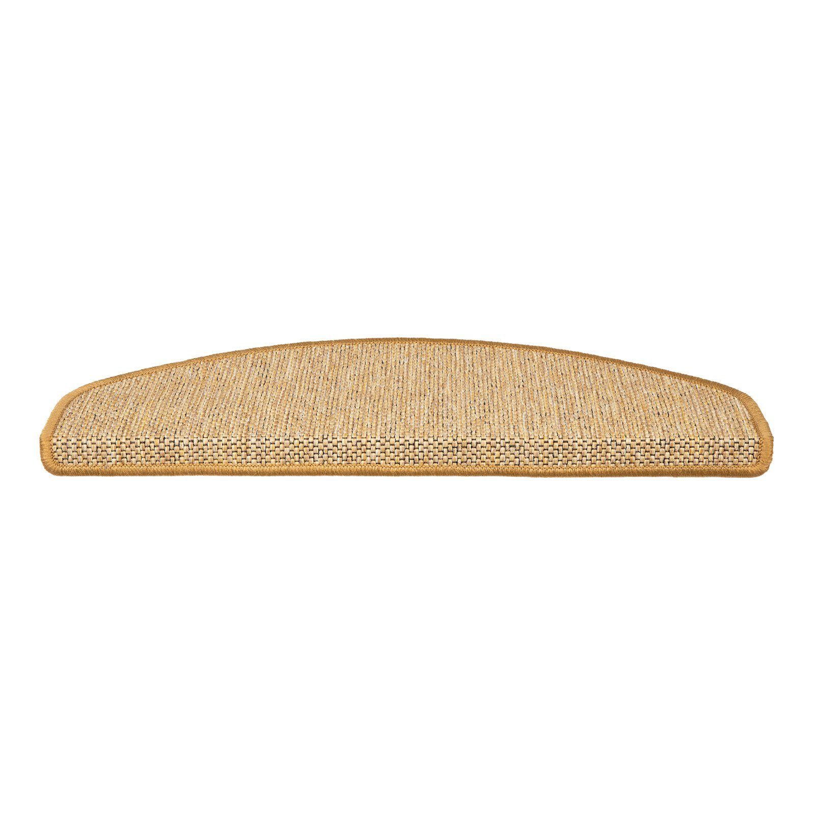 Stufenmatte Haifa, Treppenschoner in 7 Farben & 3 Varianten, Treppenmatten, Karat, Halbrund, Höhe: 3,5 mm