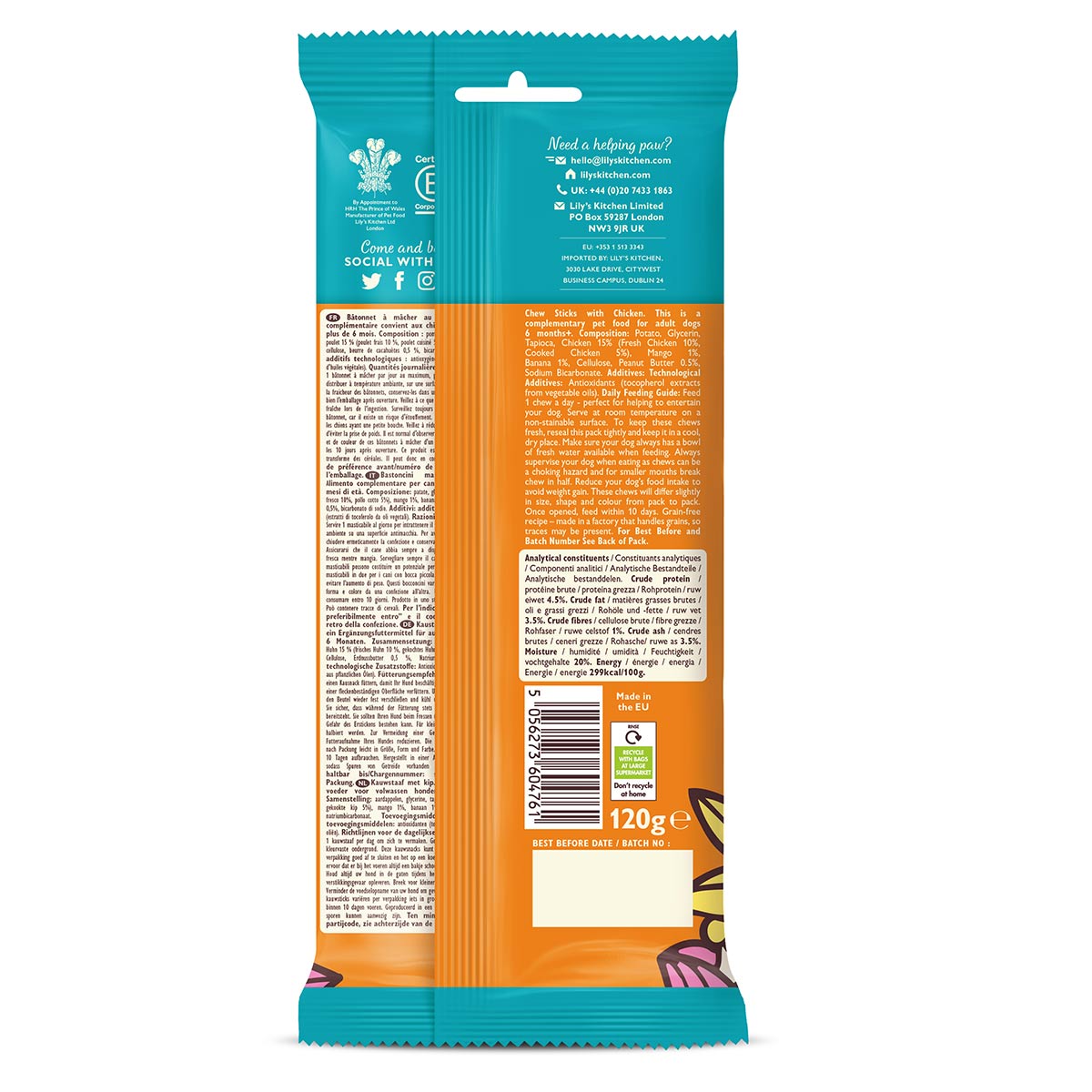LILY'S KITCHEN Dog Chew Sticks Huhn 120g kaufen bei ZooRoyal