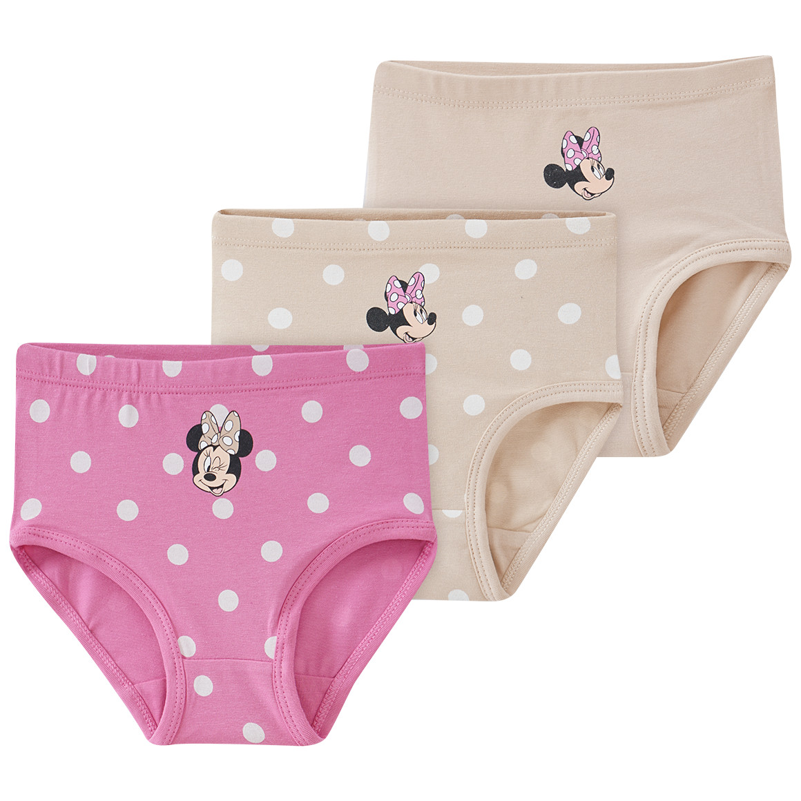 3 Minnie Maus Slips mit Prints