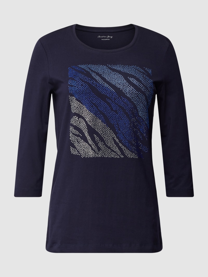 Longsleeve mit 3/4-Arm Modell 'Nicole' in dunkelblau