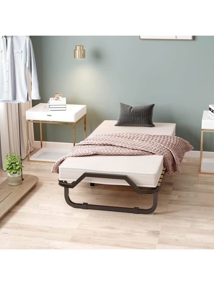 COSTWAY Gästebett 90x200cm mit Matratze in Beige günstig kaufen 200 cm