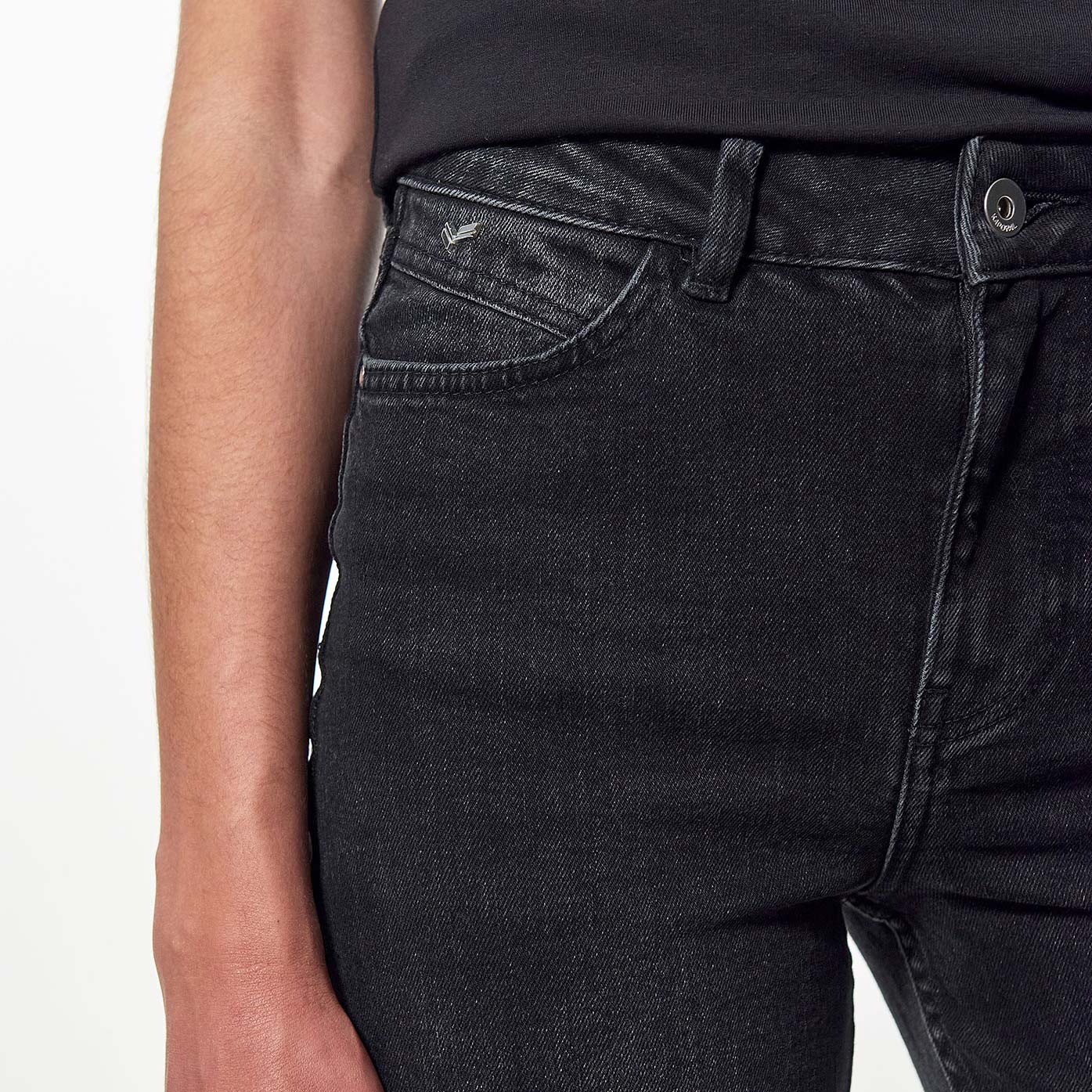 SLAN   Jean straight noir Femme