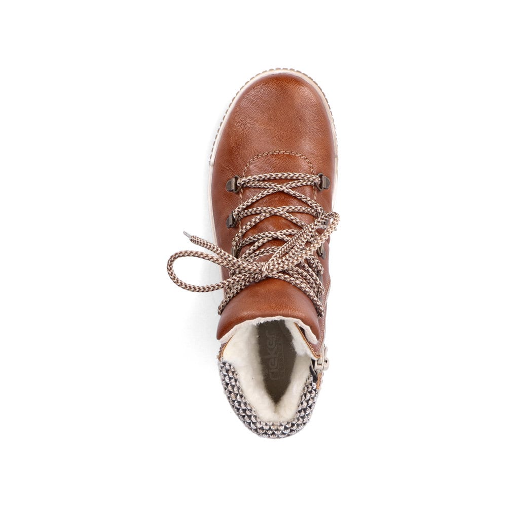 Rieker Damen Schnürstiefel zimtbraun
