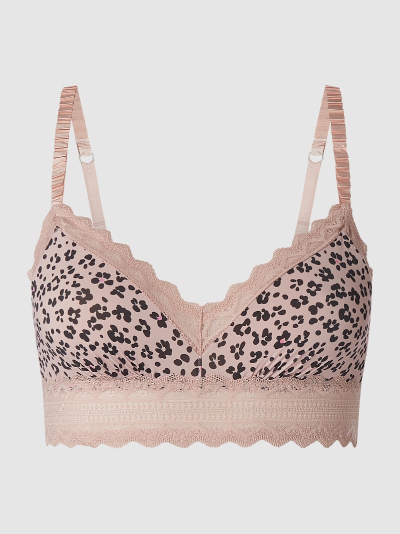 Bralette mit Spitze in rosa