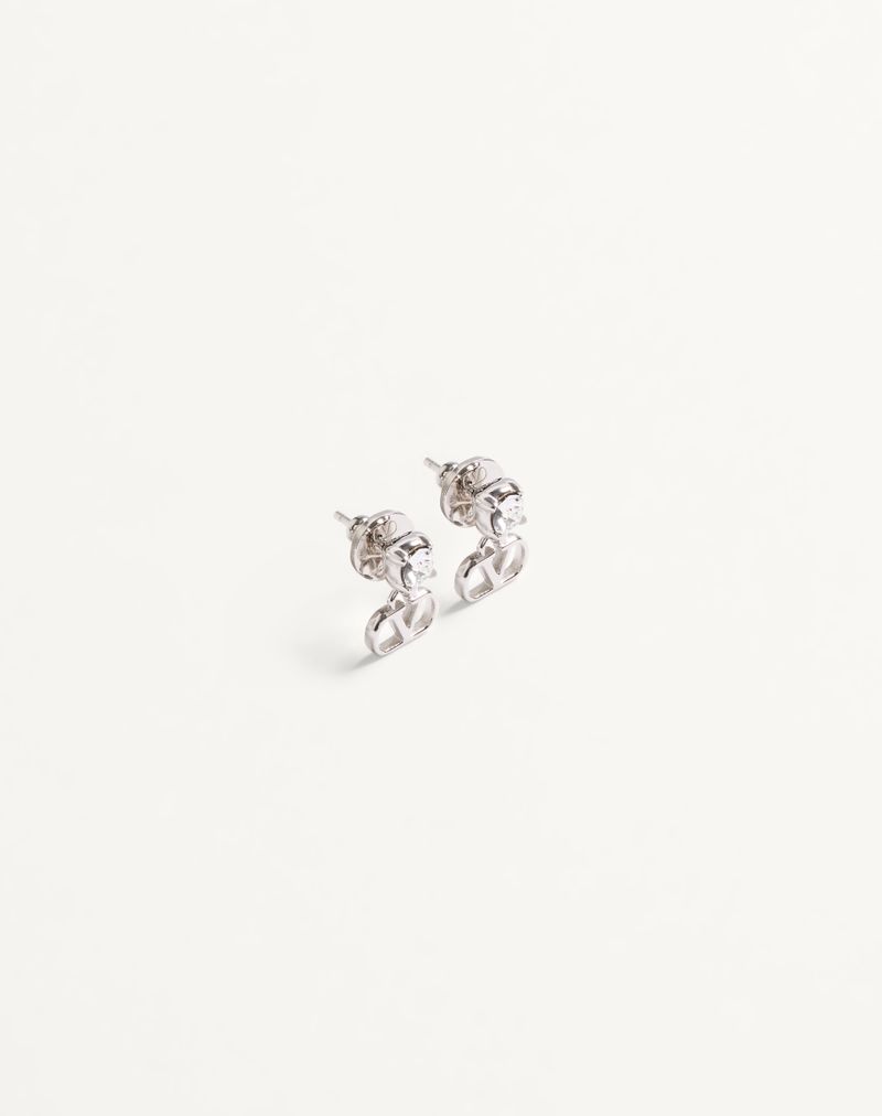 VLogo Signature-øreringe i metal og Swarovski®-krystaller