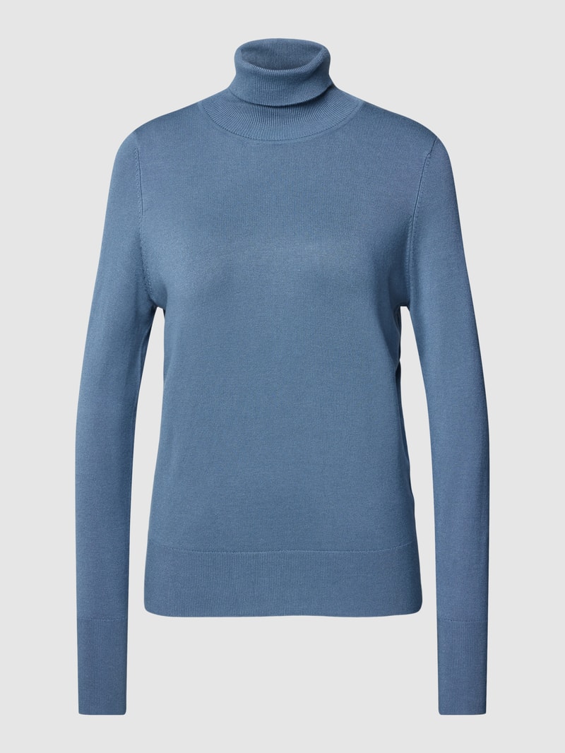 Longsleeve mit Rollkragen in rauchblau