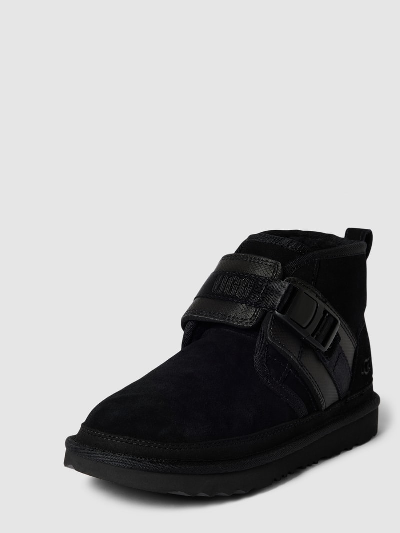 Schnürboots mit Label-Details Modell 'NEUMEL' in schwarz