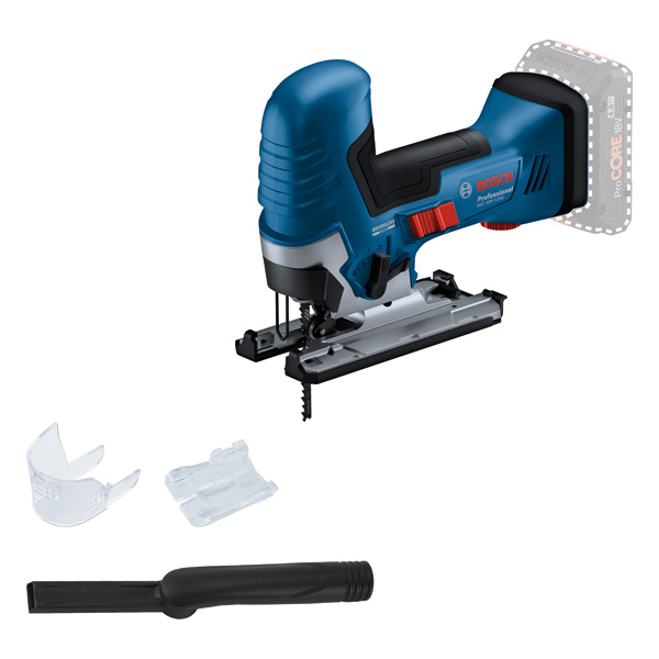 Bosch Blauw 0615A500BV Verktøysett med 5 verktøy 18V GSR 18V-65, GDX 18V-285, GKS 18V-57-2, GOP 18V-34, GST 18V-125 S 2x GBA 5,0Ah batterier ladet GAL 12V-18V-80 i verktøyveske