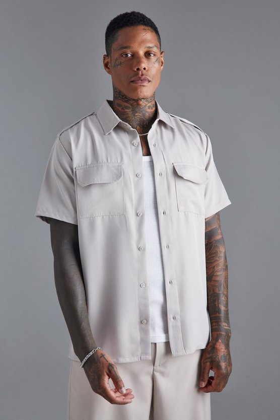 Kurzärmliges Utility Twill-Hemd & Hose