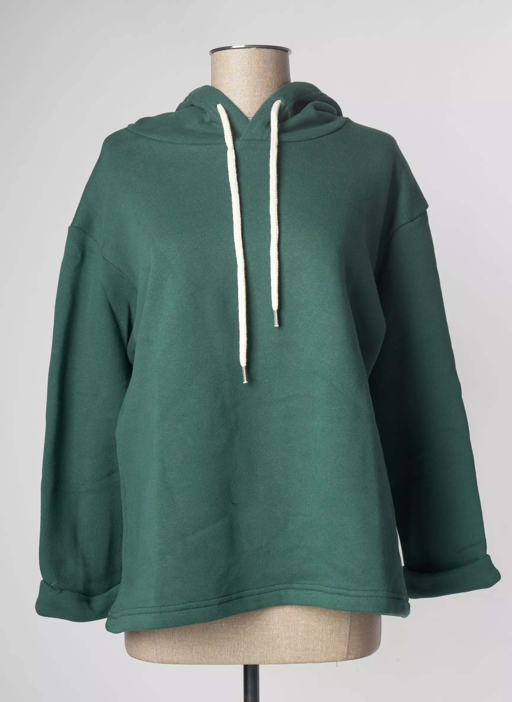 Lazy   Cosy Sweat Capuche Femme couleur vert