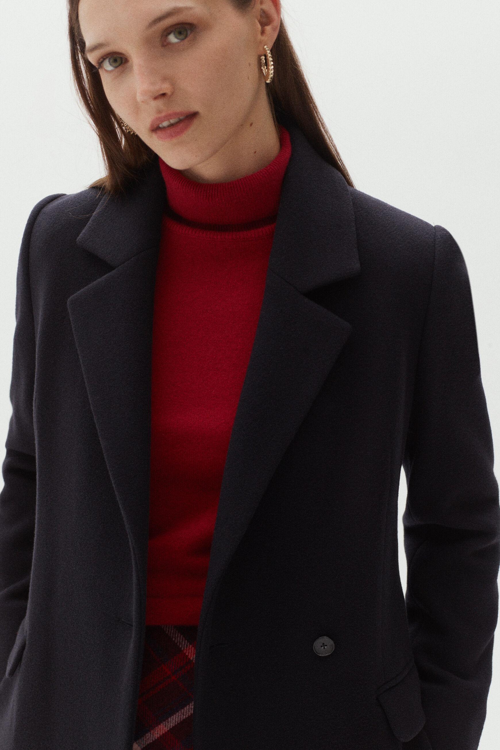 manteau norton bleu marine femme