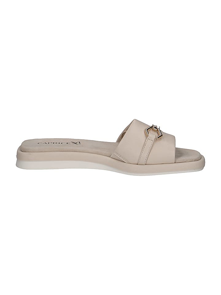 Caprice Leder-Pantoletten in Beige günstig kaufen 41