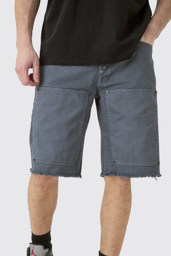 Tall lockere Twill Cargo-Shorts
