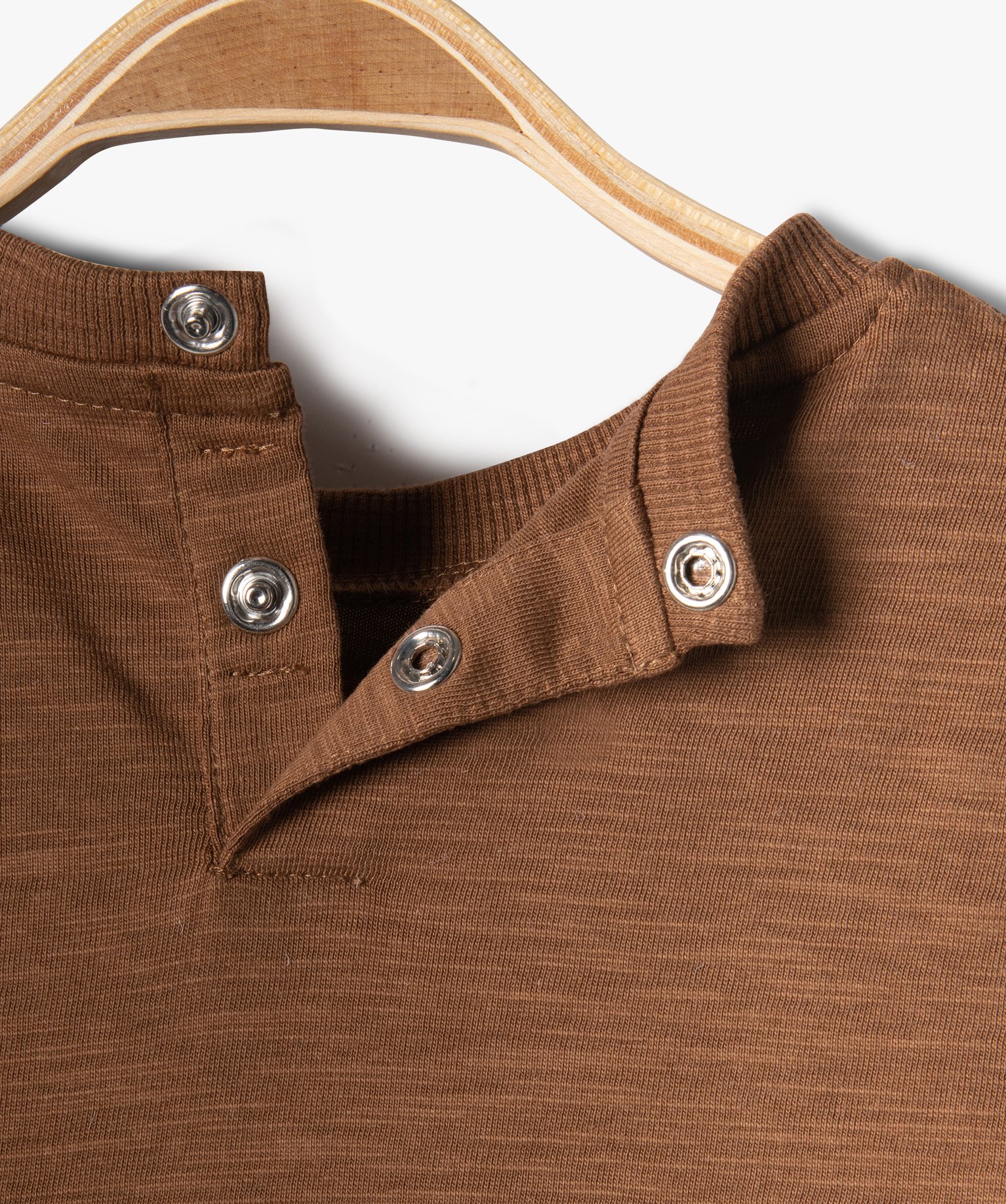 Tee-shirt bébé Garçon à manches longues faon sweat marron | GEMO