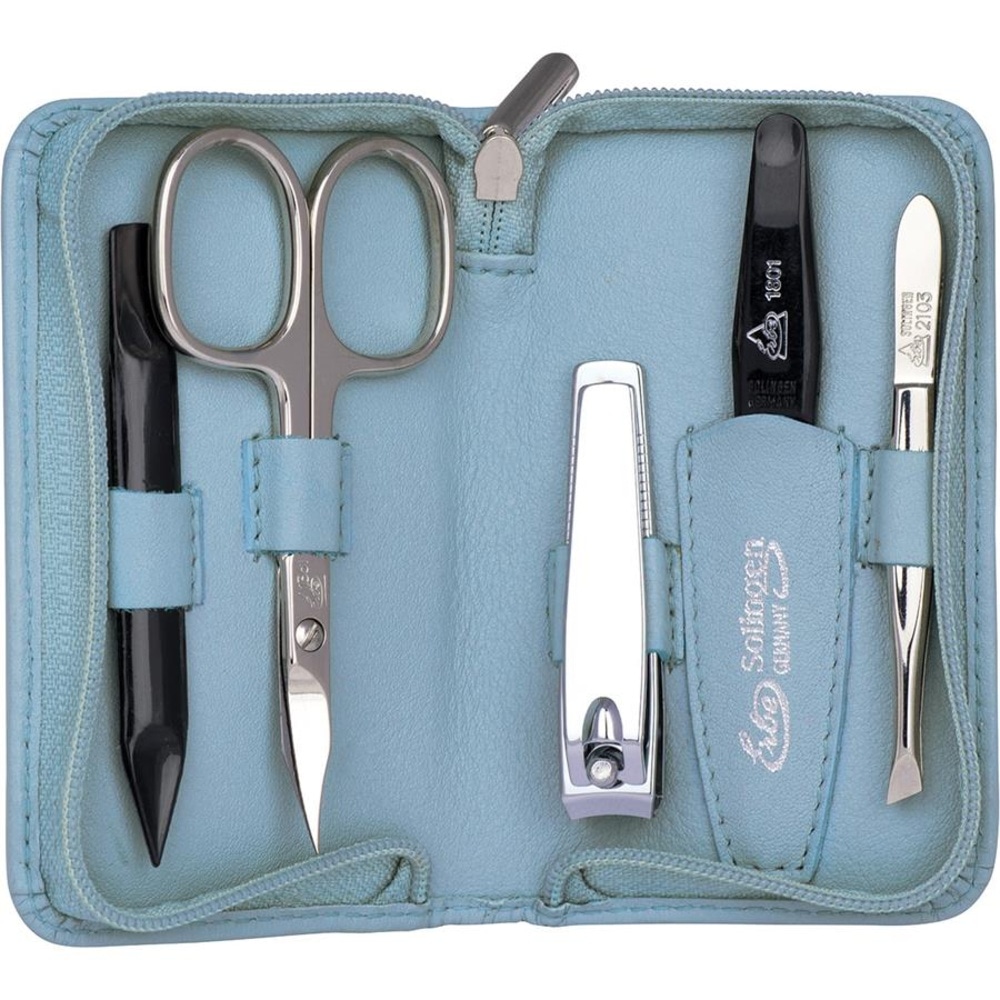 ERBE Étui de manucure, 5pièces, bleu marine Kit de soins pour les ongles