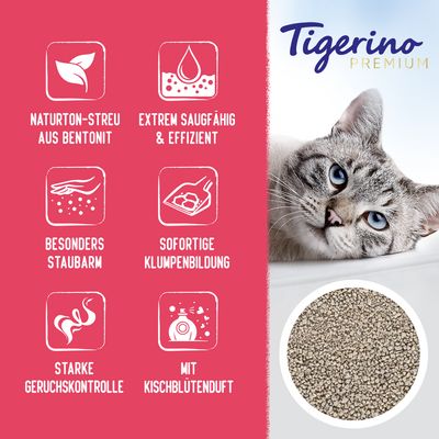 Tigerino Premium Katzenstreu – Kirschblütenduft – Limitierte Sommer-Edition