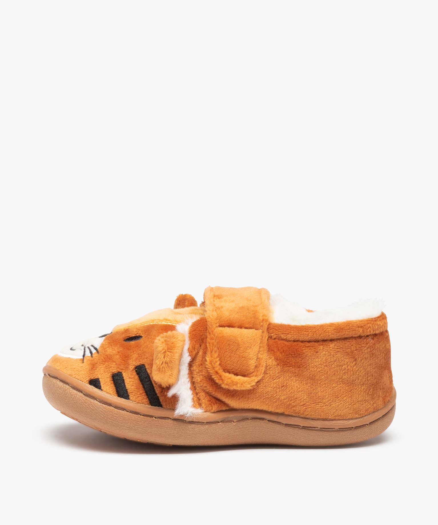 Chaussons Garçon en forme de tigre fermeture scratch orange | GEMO