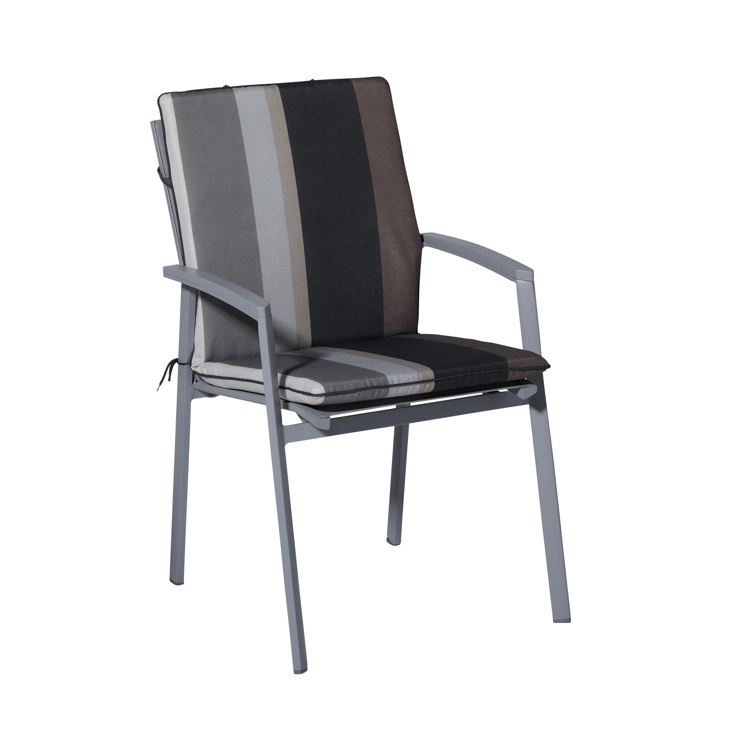 Madison Stripe Grey 97x49 Kissen mit hoher Rückenlehne