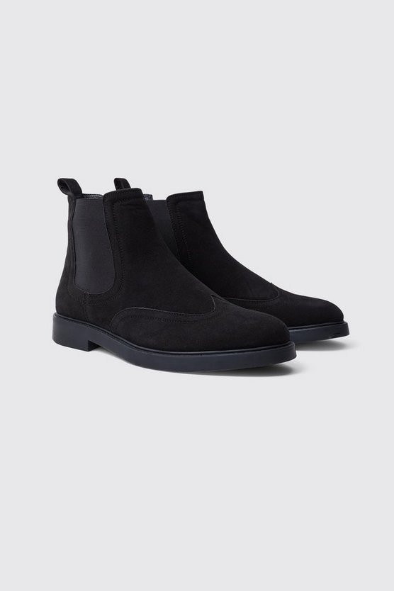 Chelsea-Stiefel aus Wildlederimitat