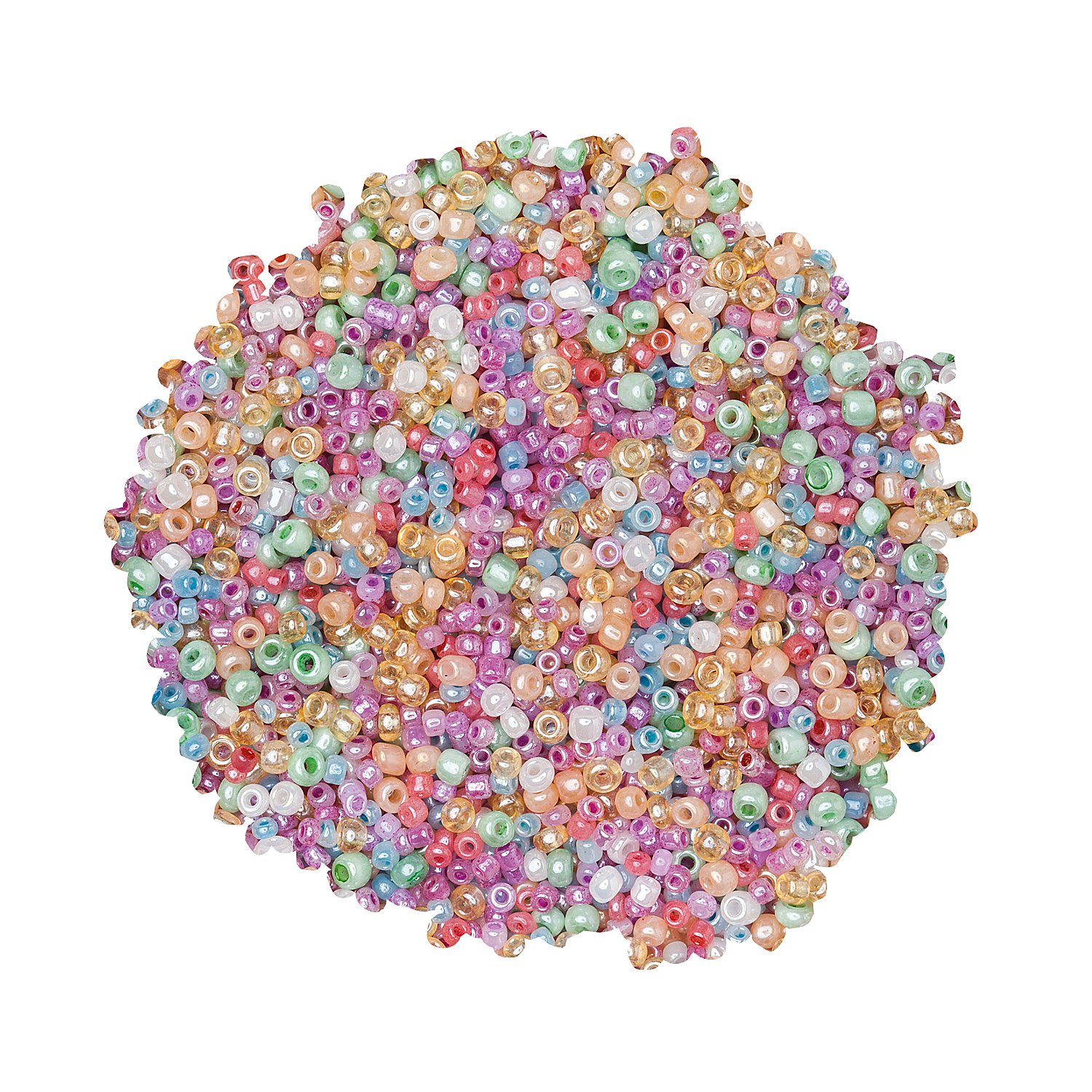 Rocailles-Perlen, Pastelltöne, 2,5 mm Ø, 100 g